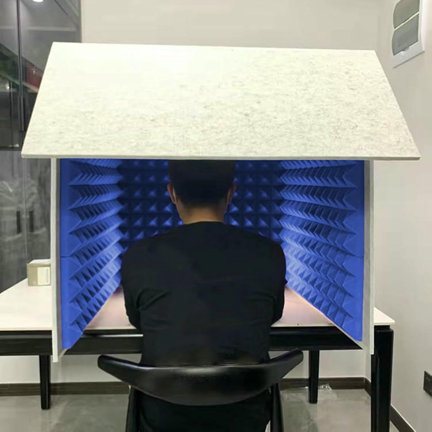 Microphone Isolation Screen Recording Soundproof Booth, Foam, Sound Absorbing Vocal Booth, Microphone-Isolation- for Home Recording Devices, Studio