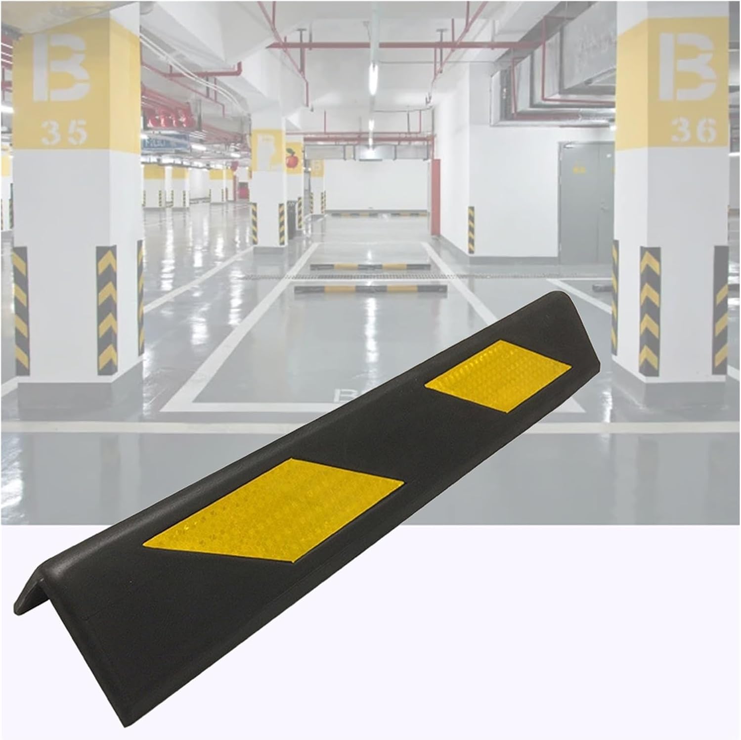 Wall Corner Guards - Parking Stopper and Bumper Protection for Garage Siding Edges - Durable Wall Protector for Car and Post Safety