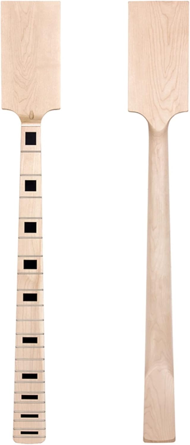 Electric Bass Guitar Neck for 4 String DIY Unfinished Maple Nut 21 Frets Bolt On Guitar Unfinished Guitar Neck (Color : Maple Fretboard)