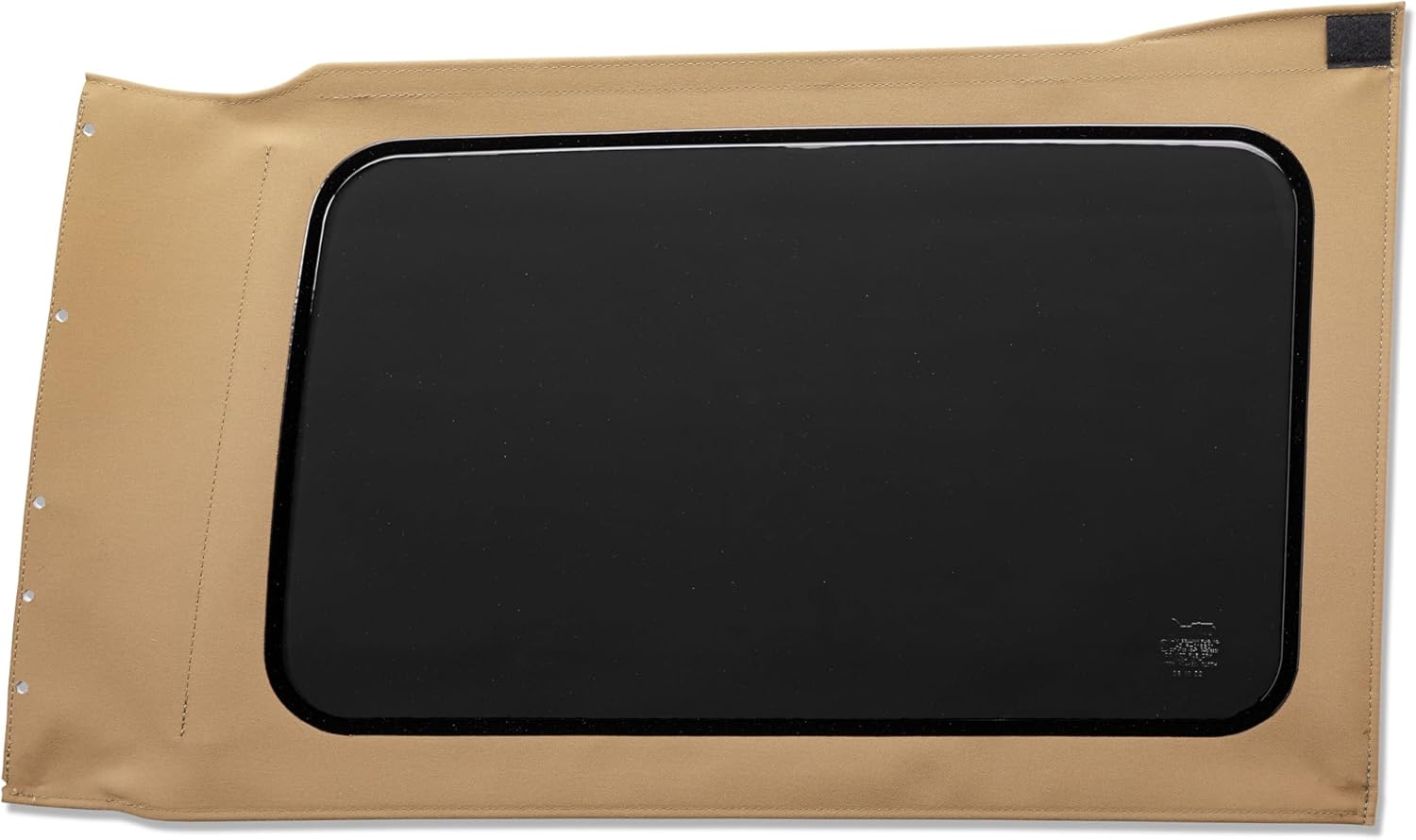 Bestop 5830271 OE JL Replacement Windows - Jeep 2018-Current Wrangler JL (Quarter Right Hand; 4-Door; Tan Twill; Tinted)