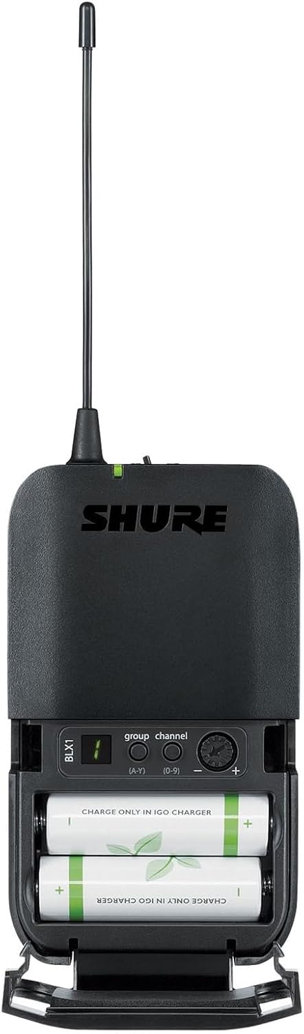 Shure BLX14R/MX53 Wireless Microphone System - 14-Hour Battery Life, 300 ft Range, UHF | MX153 Headset Mic, Single Channel Rack Mount Receiver | H11 Band (BLX14R/MX53-H11)