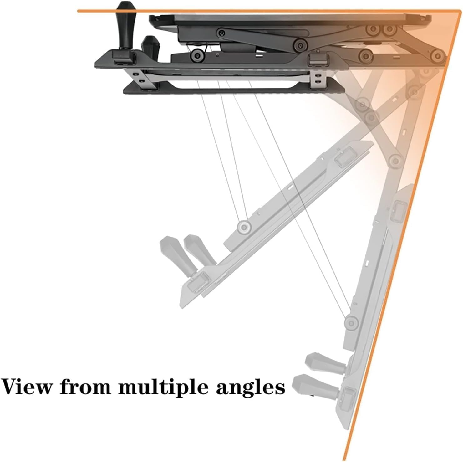 Electric Ceiling TV Mount, Ceiling TV Bracket, Hidden Drop Down TV Lift, TV Wall Mount Ceiling Mount TV Bracket, 0-85° Flip Down