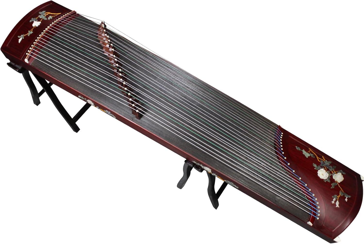Professional Rosewood Guzheng (163cm) - Handcrafted with Intricate Thousand-Character Carvings, Suitable for All Skill Levels, Includes Professional Tuner, Tuning Wrench, Backpack, and More