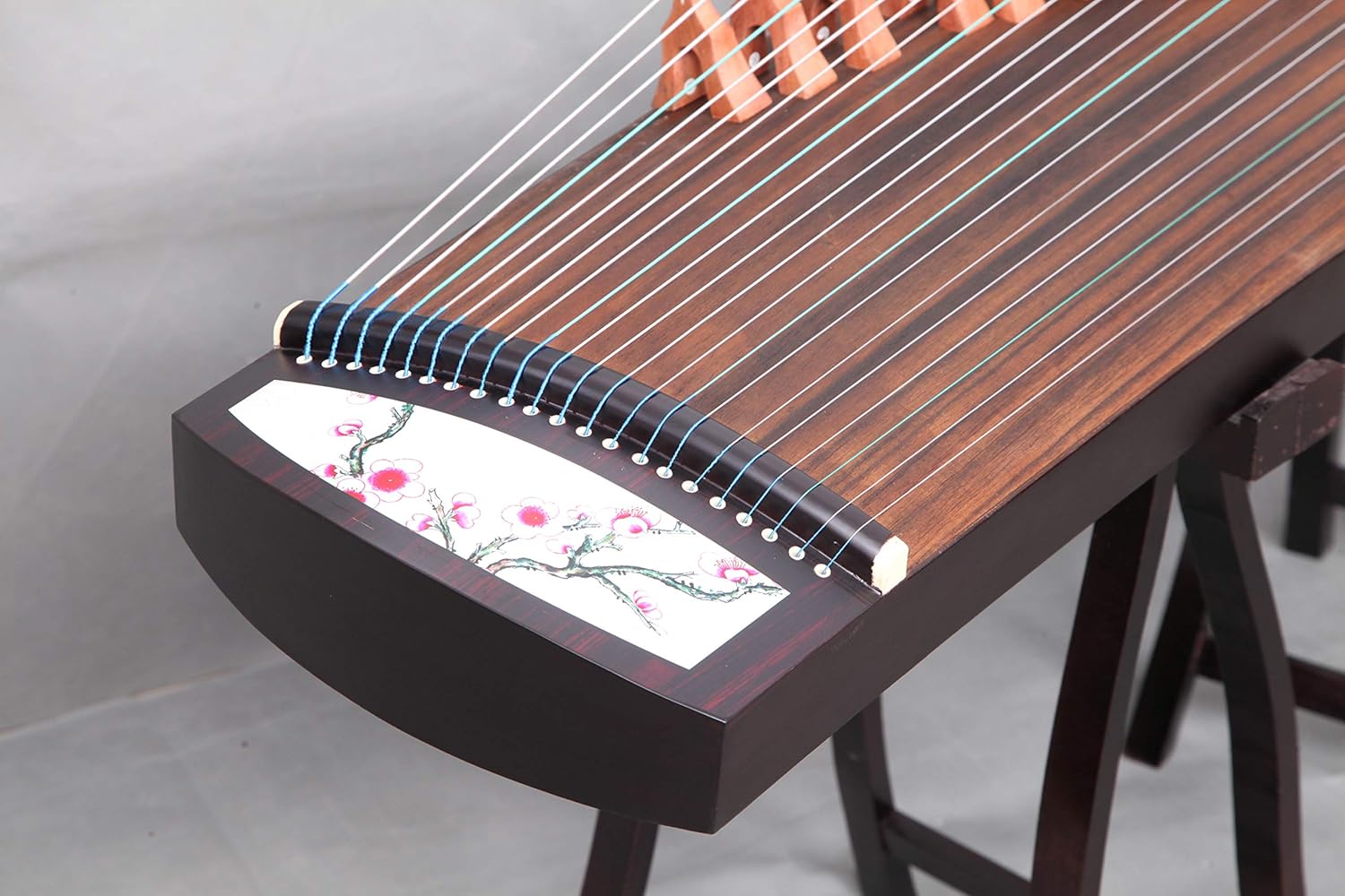 OrientalMusicSanctuary MAESTRO SERIES 2020 Professional Performers' Black Sandalwood Travel Guzheng - INCLUDES COMPREHENSIVE TUTORIAL BOOK AND ETUDES