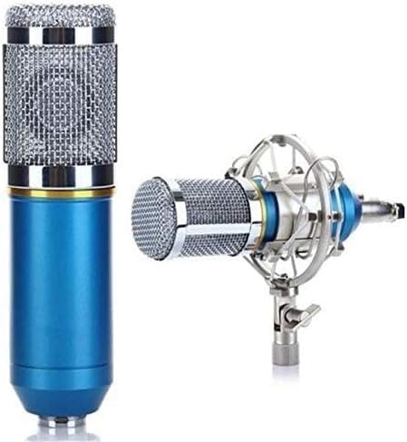 Condenser Recording Microphone Computer Network Karaoke for Radio Broadcasting Ktv Karaoke Vocal Microphone, Blue