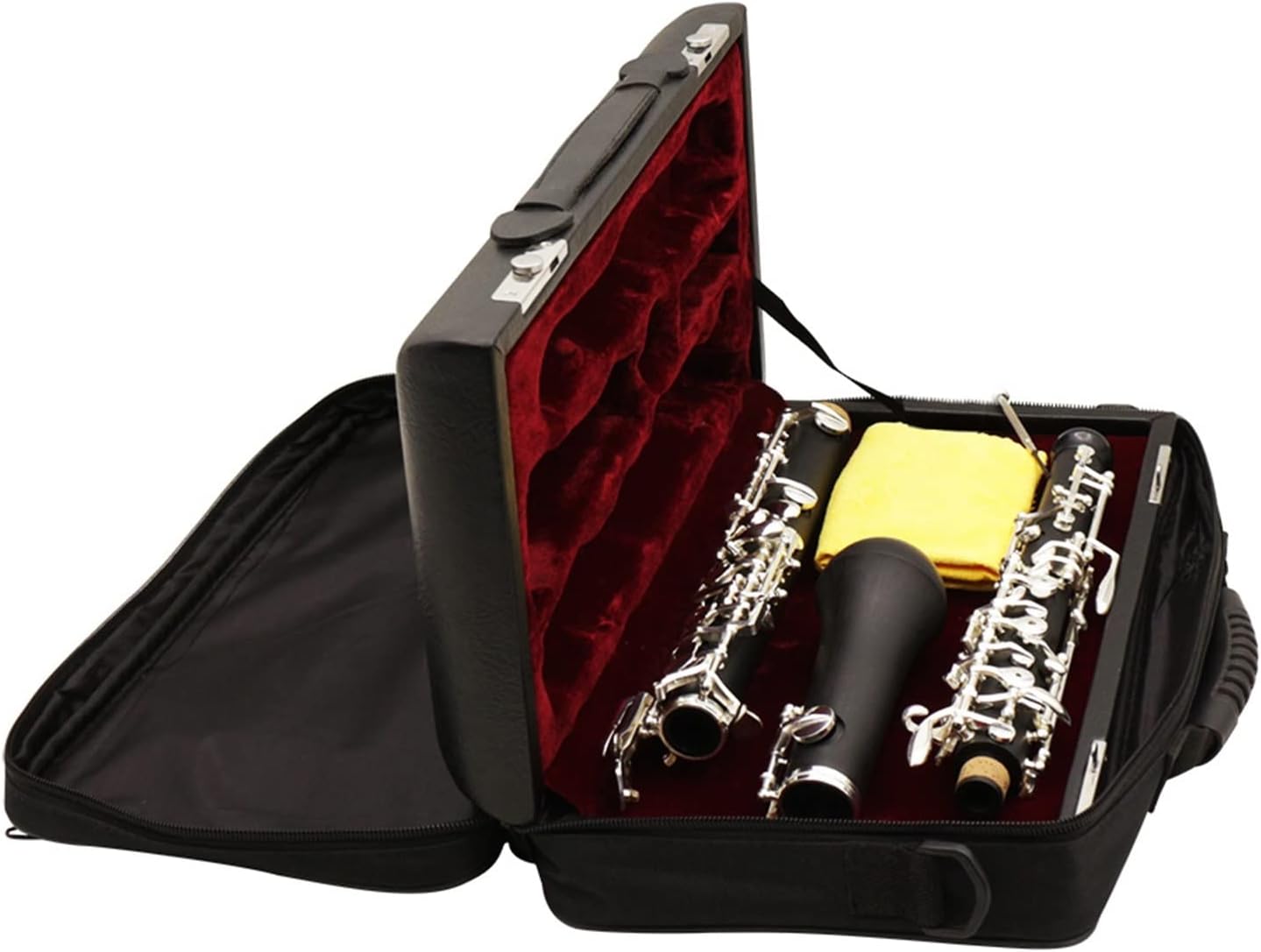 ZUZU Professional Oboe C Key Cupronickel Plated Silver Woodwind Musical Instrument for Beginner with Reed Gloves Case Bag Strap Oboe Parts