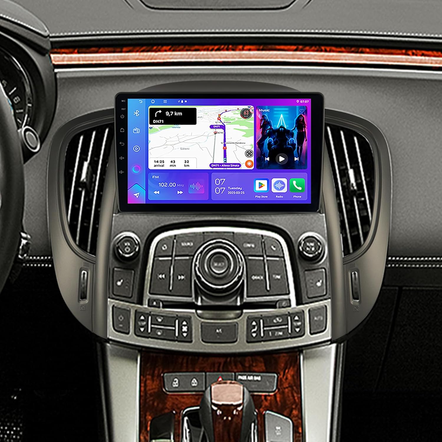 ASURE Android 15 Car Stereo Radio Upgrade for Buick Lacrosse Allure 2010–2013 (Gray), 9” HD Touchscreen, Wireless CarPlay & Android Auto,4+64G Navigation, DSP Audio, WiFi, SWC, Plug & Play Head Unit