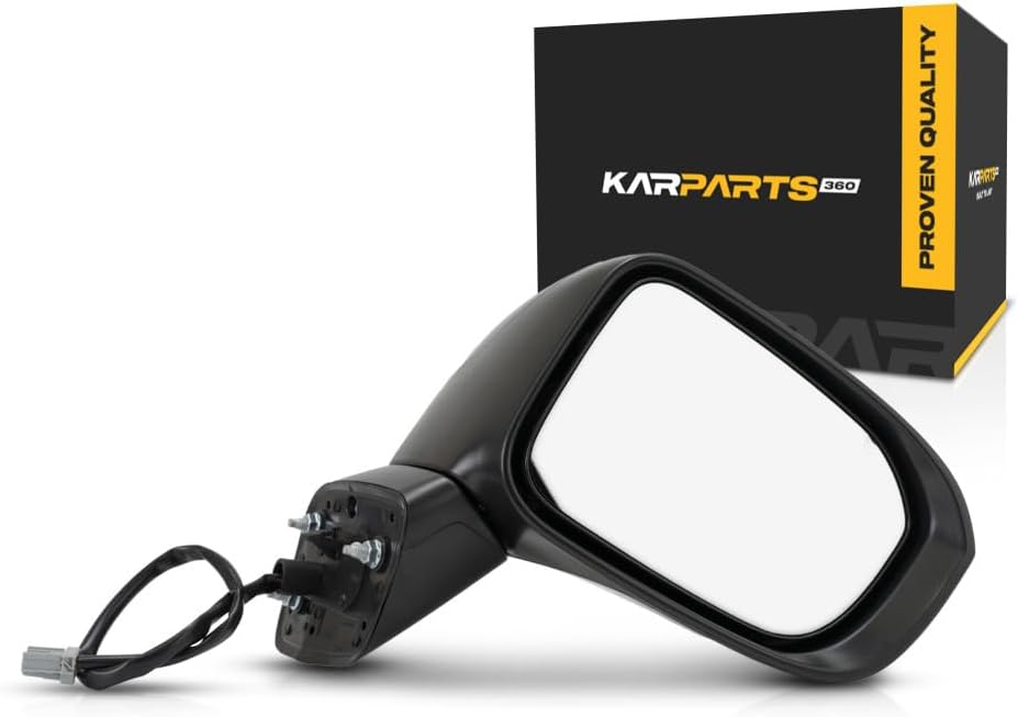 KarParts360 For Honda Civic 2014 2015 Door Mirror Passenger Side | Power Glass | Non-Heated | Foldaway | Textured Black | Paint To Match | Coupe/Sedan Model | Replacement For HO1321282 | 76208TR4C01