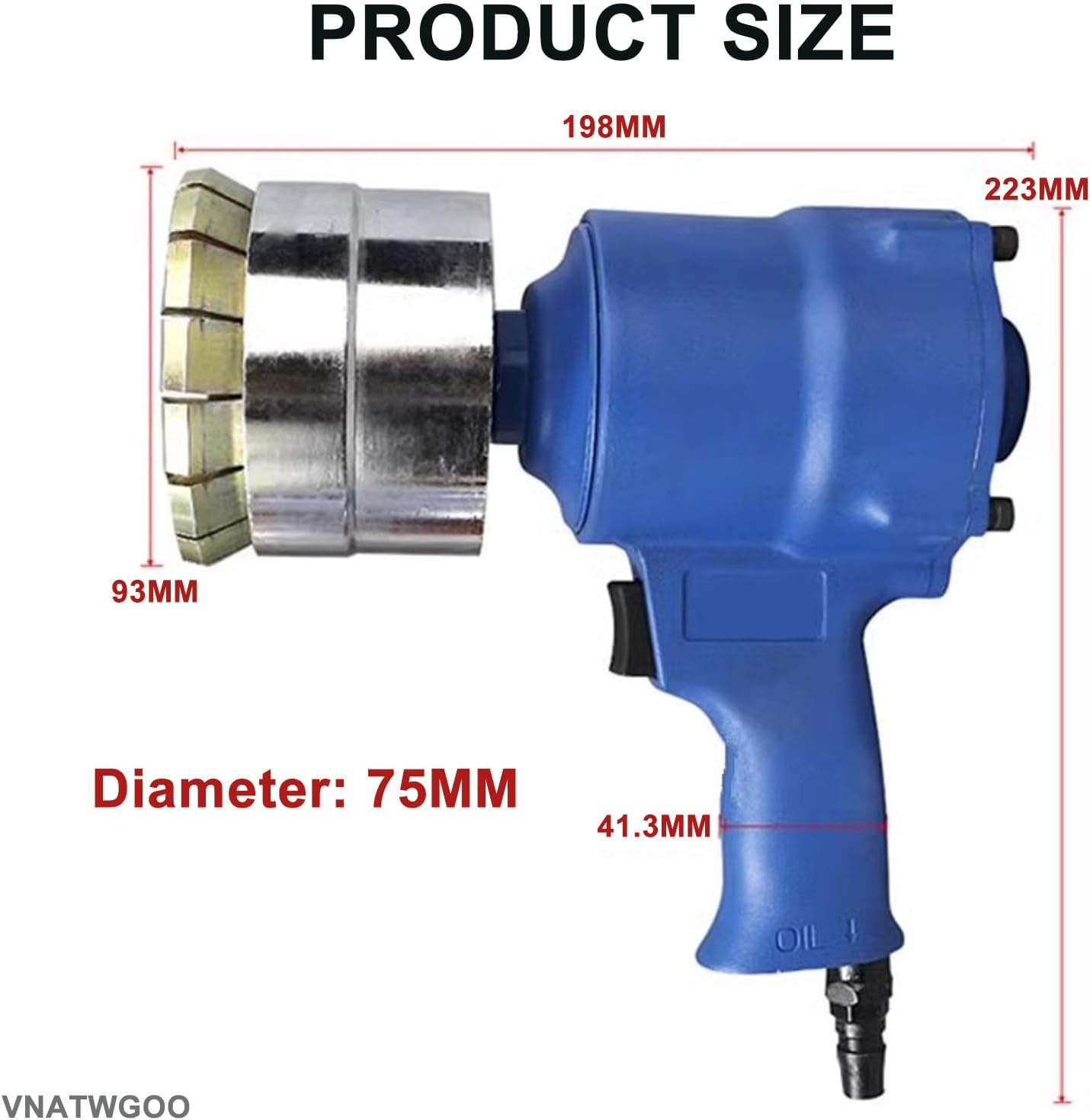 Barrel Drum Cap Seal Crimping Machine, Pneumatic Oil Barrel Sealer for 75mm&35mm Cap, Drum Sealing Plier (75MM)