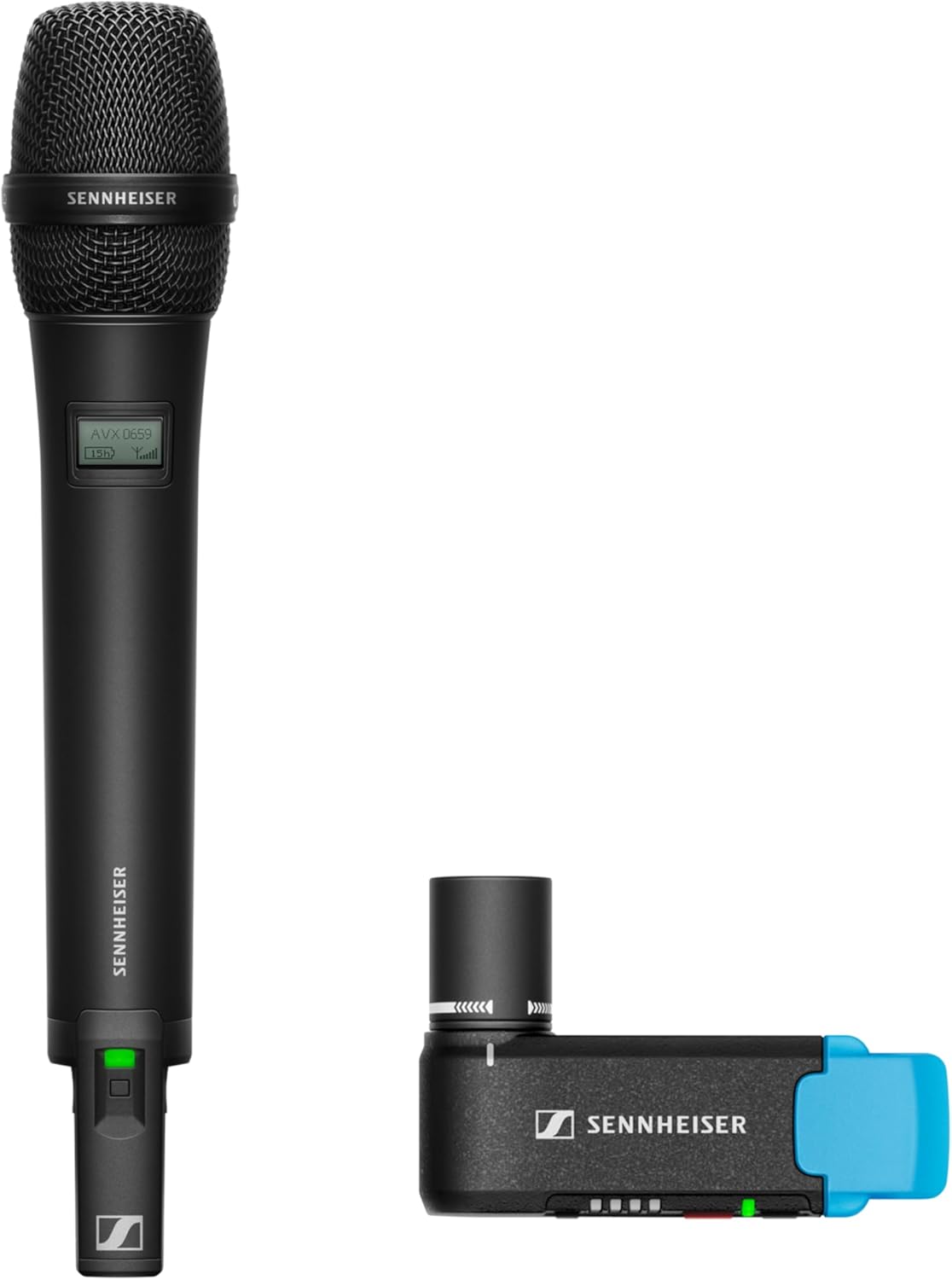 Sennheiser AVX-835 SET-4-US Wireless Microphone System Bundle w/ 4-pack Blucoil AA Batteries and Liquid Audio Polishing Cloth