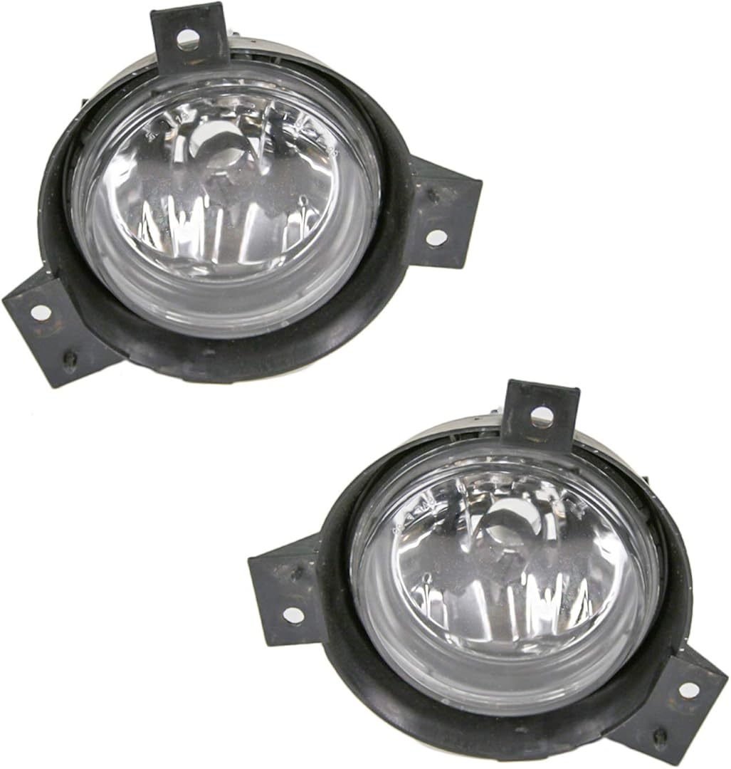 TRQ Fog Light Set Compatible with 2001-2003 Ford Ranger FO2592184 FO2593184