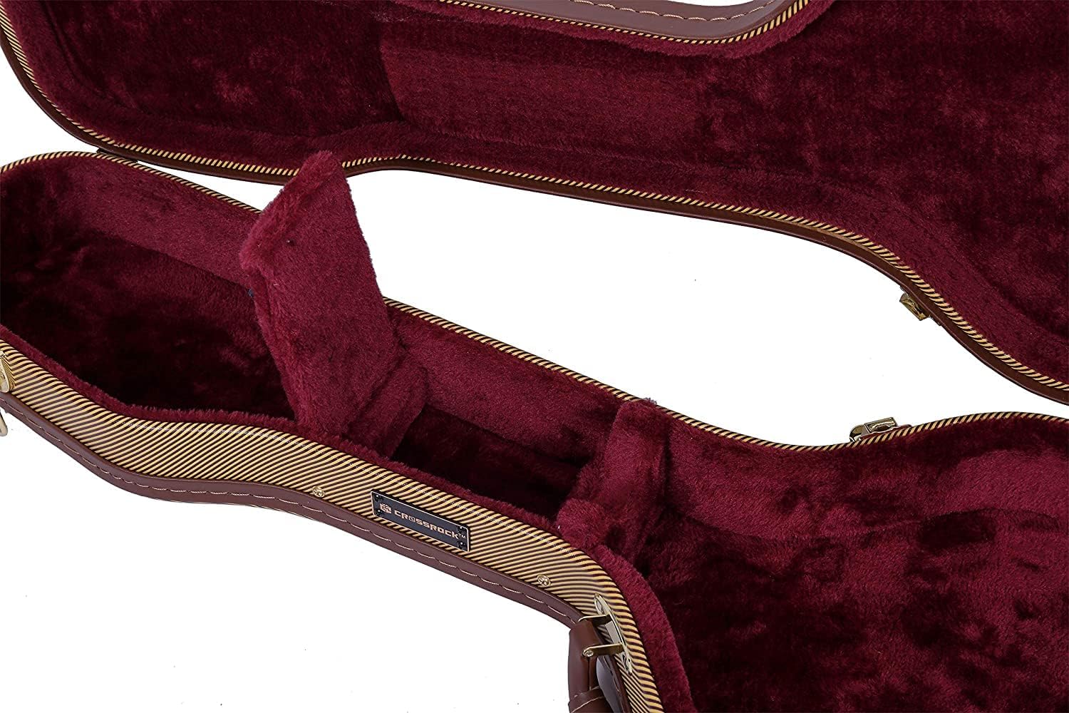 Crossrock Electric Guitar Case fits Telecaster and Stratocaster Style Guitars-Vinyl Tweed(CRW620STTW)