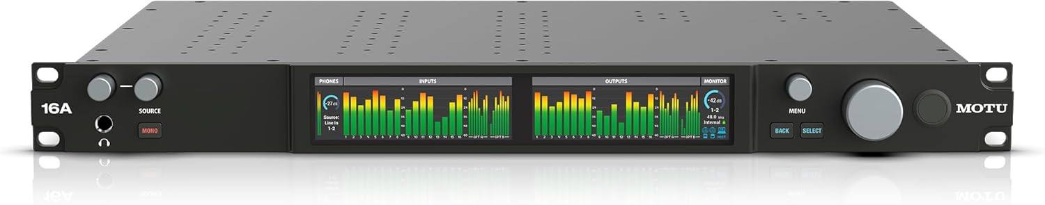 MOTU 16A 32x34 Thunderbolt 4/USB4 audio interface for Mac, Windows and iOS with mixing, effects and networking