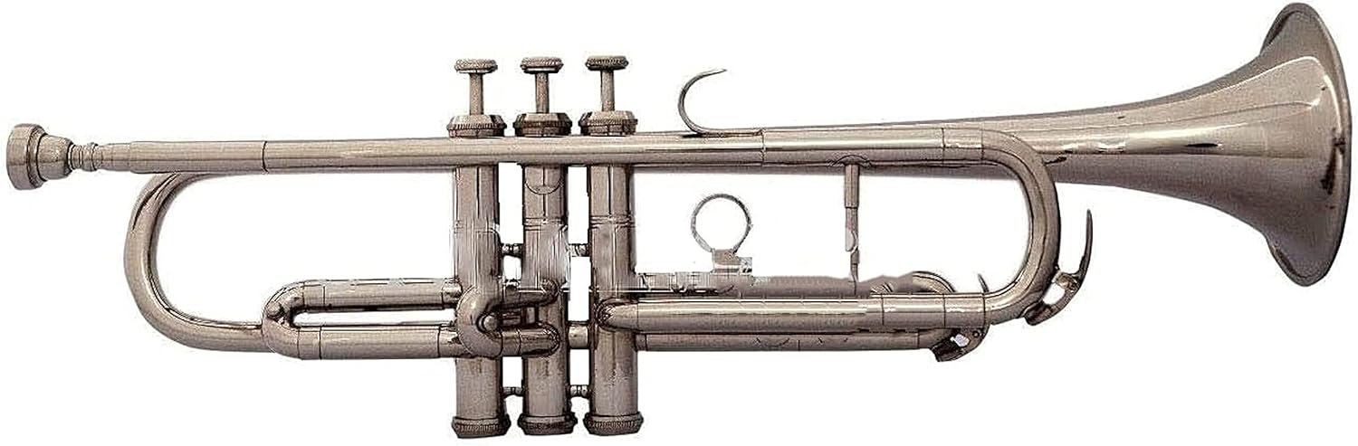 Nickel Plated Bb Flat 4 Valve Flugel Horn + Free Hard Case + Mouthipice