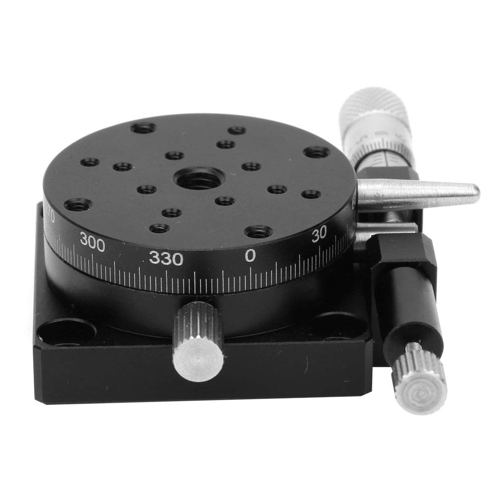 RSP40 L R Axis Manual Micrometer Trimming Station with 360° Coarse 5° Fine Rotation, High for Machinery Production, Testing Equipment, Optical Measurement More