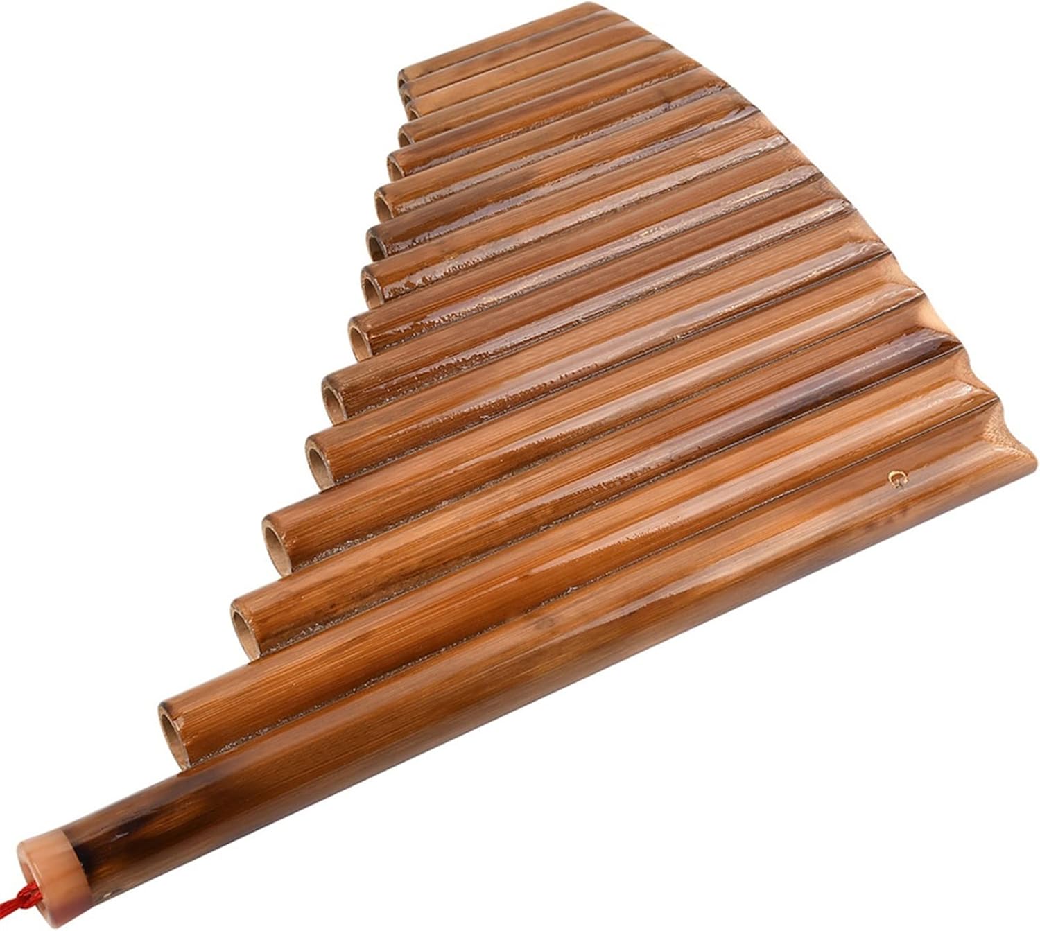 PanPipes Woodwind Instrument Panpipe 15-Pipe G-Tune Bamboo Pan Flute Wind Instrument Folk Musical Instruments (Color : Left Hand)