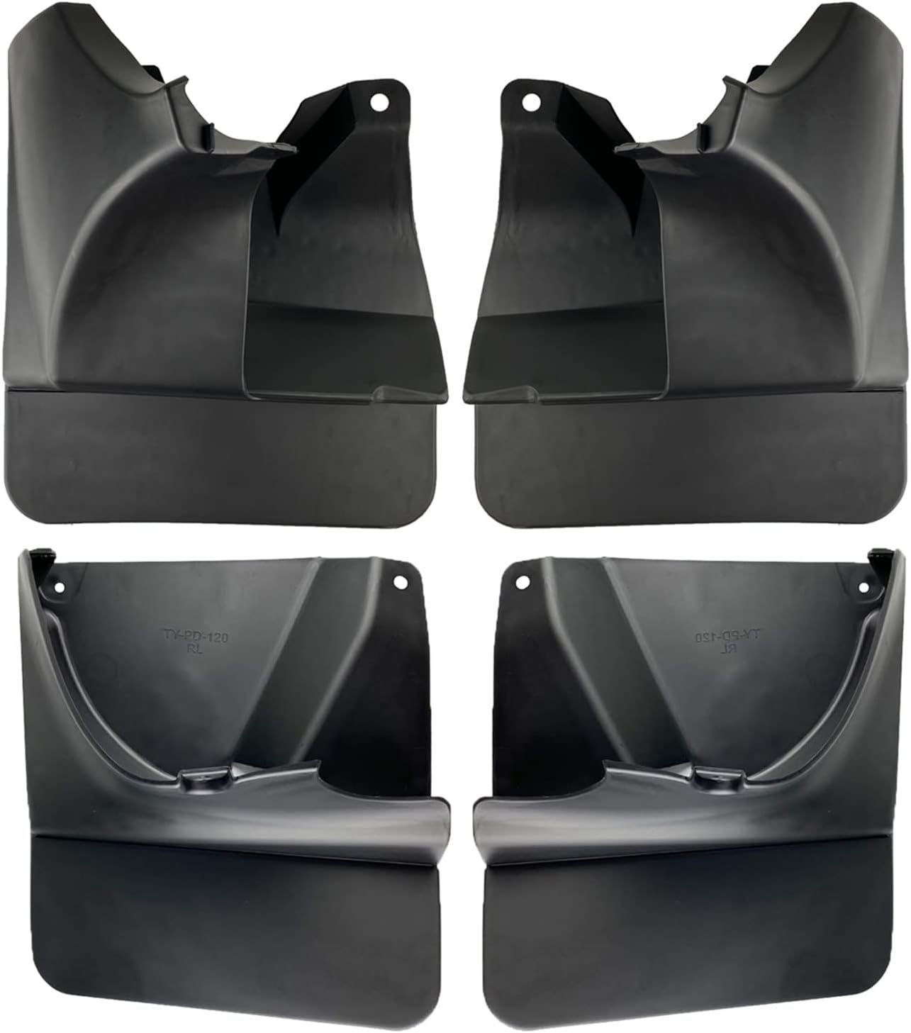 Car Mud Flaps Front/Rear Mudguards Splash Guards Flap Compatible with Fender Mudflaps Compatible with Toyota Land Cruiser Prado FJ120 2003-2009(Only Rear SKU)