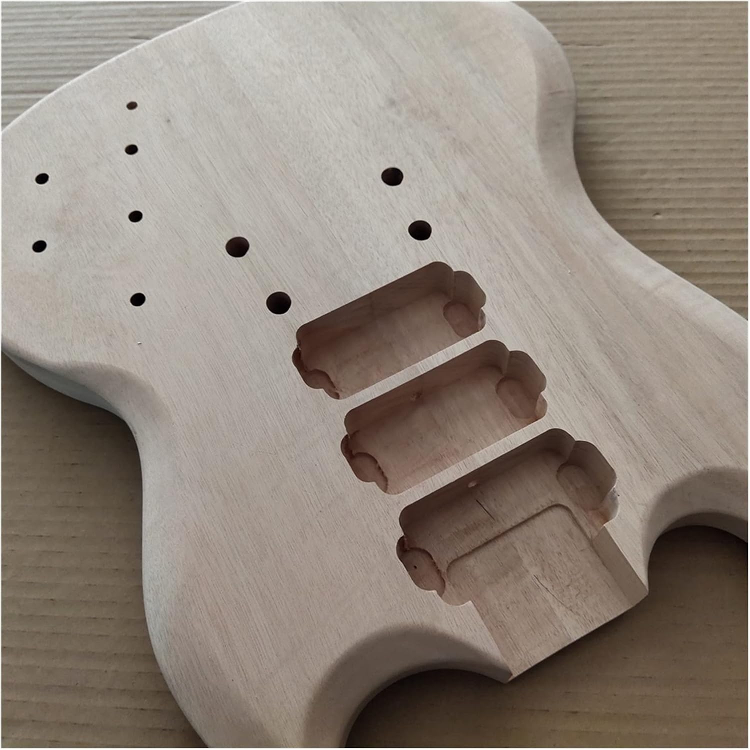 TSTS Unfinished DIY Electric Body for SG Style Guitar Mahogany Guitar DIY Accessory