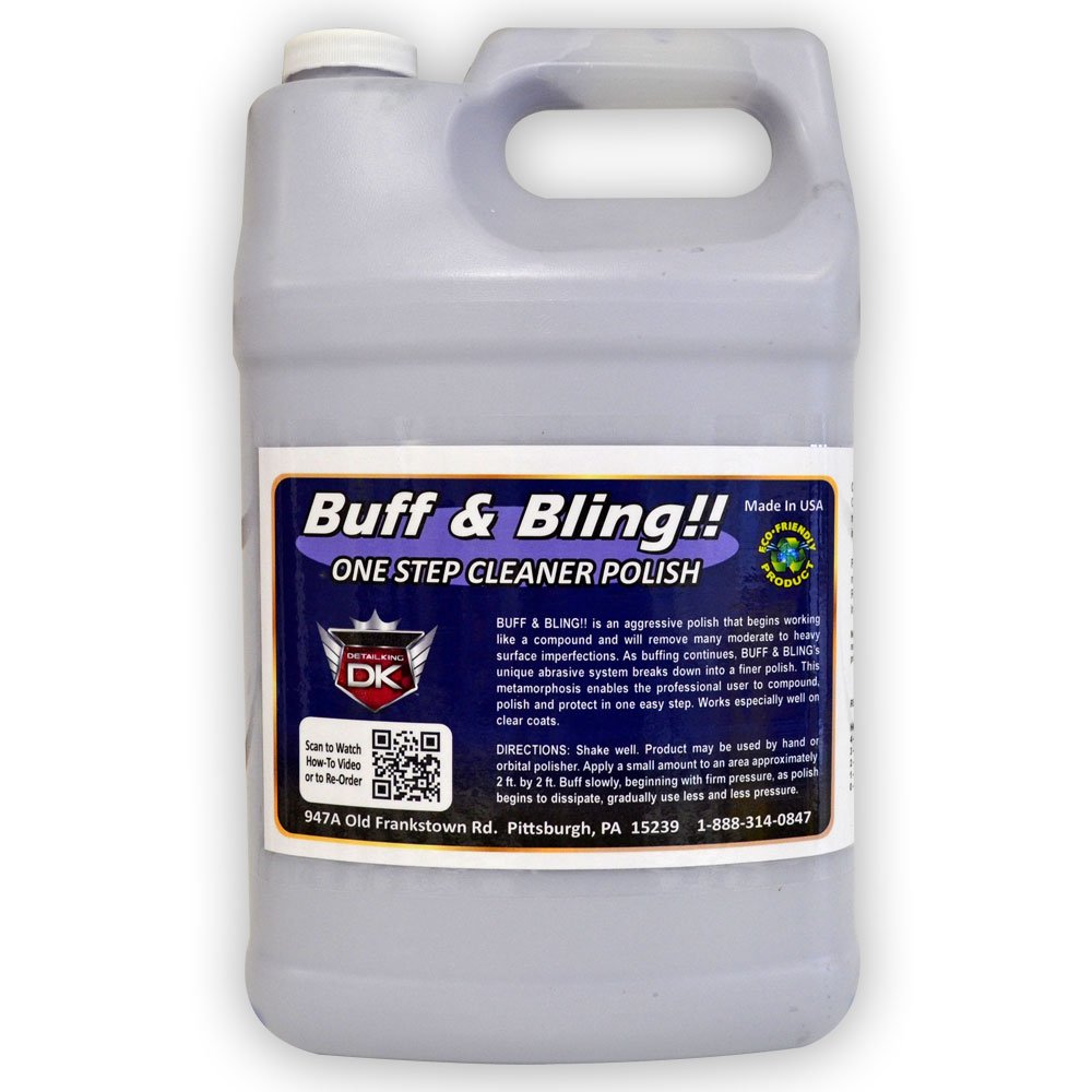 Detail King Buff & Bling!! - One Step Compound & Polish in 1 - Buff Out Scratches & Polish Your Paint to A Dazzling Gloss!(Gallon)