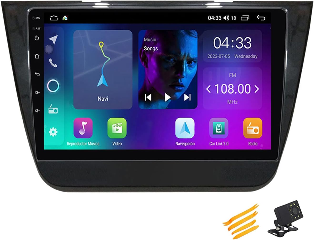 Android 13 Car Stereo Bluetooth CarPlay 2 DIN Touch Screen Compatible with MG ZS 2014~2017 9In QLED Display Car Radio with Navigation Android Auto FM RDS SWC,4 Core NF2 2G+32G