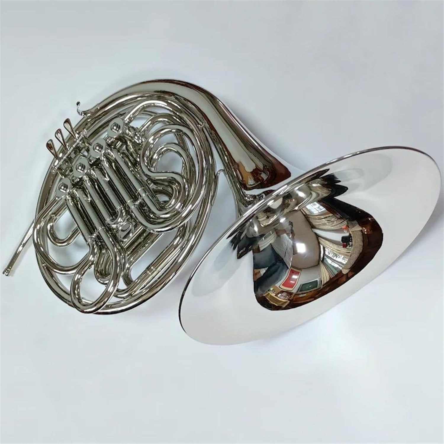 Brass French Horn Nickel Plated 4-key Double French Horn Cupronickel Tuning Pipe
