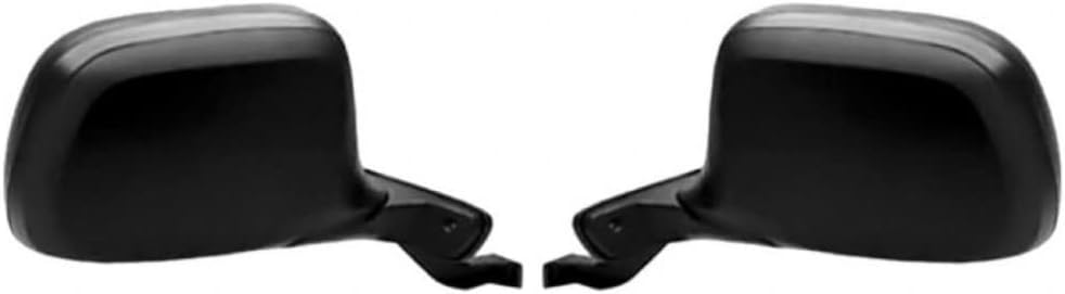 For Ford Bronco 1992 93 94 95 1996 Door Mirror Driver and Passenger Side | Pair | Manual | Non-Heated | Folding | Paddle Design | Smooth Black | FO1320125, FO1321125 | F7TZ17683AAB, F7TZ17682AAA