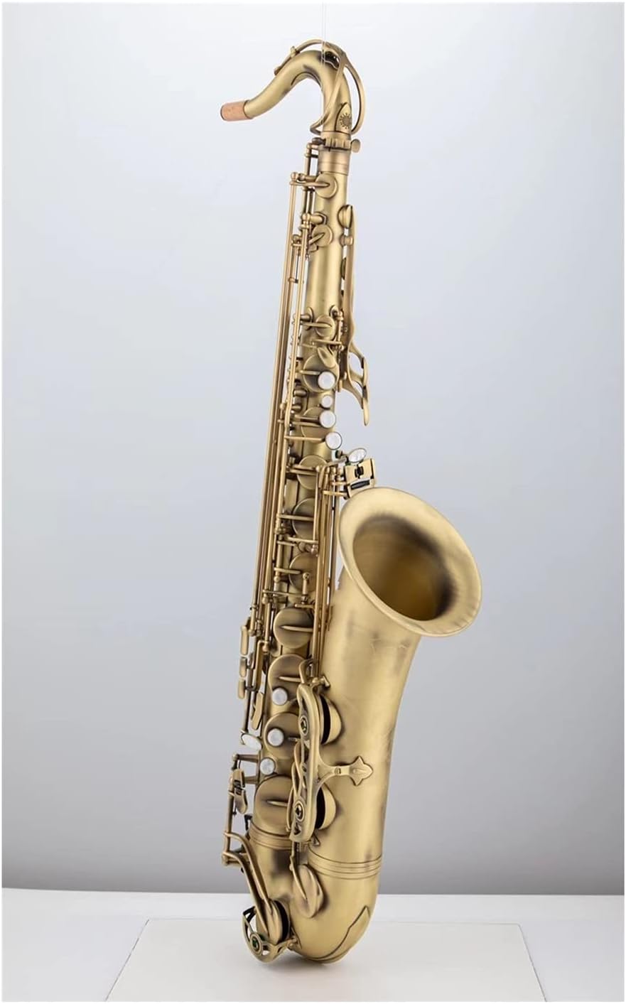 Sax Beginners Kit Tenor Saxophone Reference Antique Copper B Flat Woodwind Instrument with Case Mouthpiece Reeds Neck Wind Instrument (Color : Deep Blue)