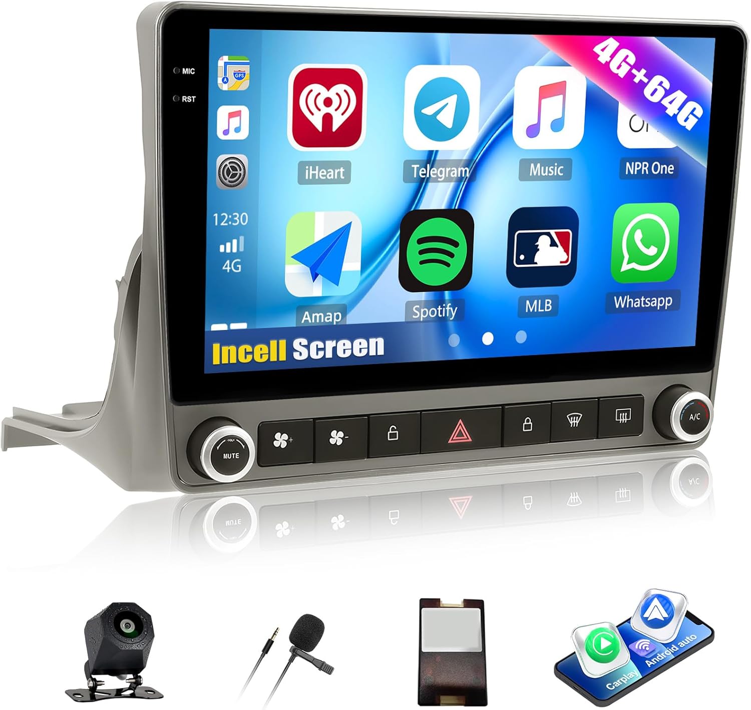 4G+64G Car Stereo Radio for Chevy Camaro 2010 2011 2012 2013 2014 2015 with Wireless Carplay Android Auto 9