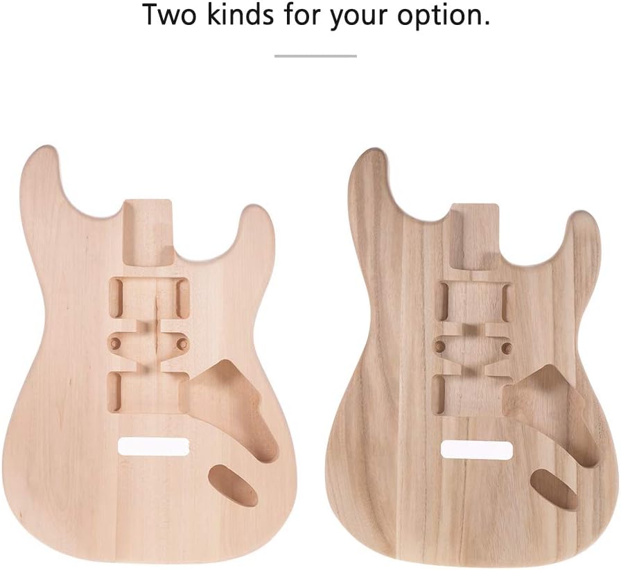 ST01-DT Unfinished Handcrafted Guitar Body Basswood Electric Guitar Body Guitar Barrel Replaent Parts