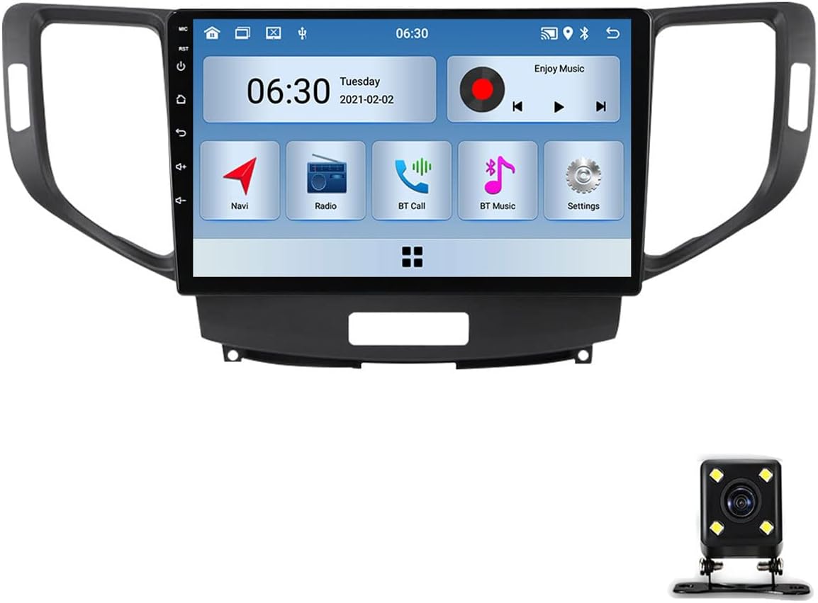 Double Din Car Stereo Radio with Bluetooth, 9In Touch Screen Car Stereo for Honda Spirior Accord 8 Acura TSX 2008~2012 with Backup Camera, Carplay/Auto/Mirror Link, FM Car Radio Receiver