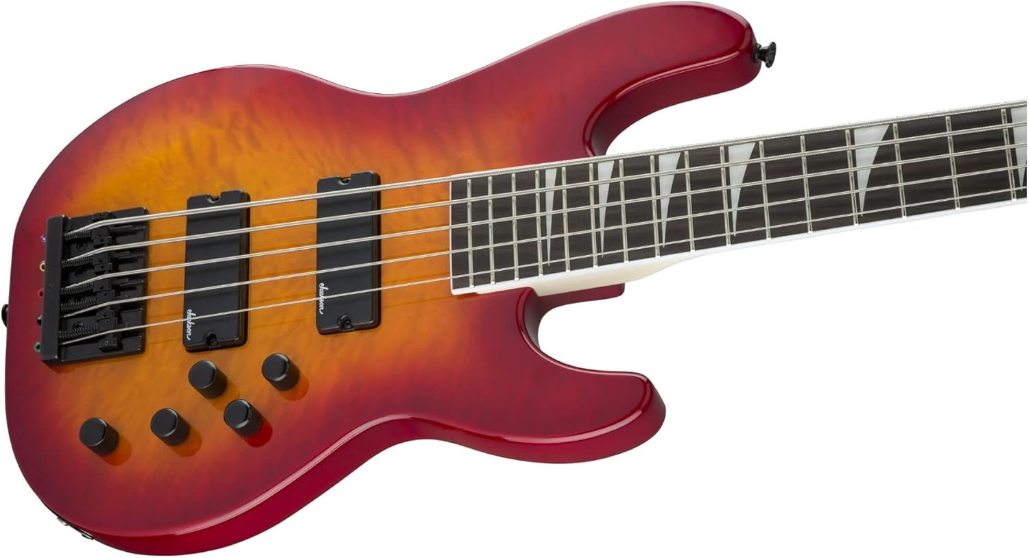 Jackson JS Series 5-String Concert Bass JS3VQ, Cherry Burst, Amaranth Fingerboard