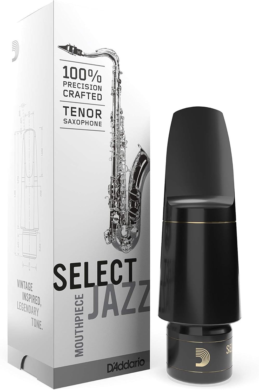 D'Addario Select Jazz Tenor Saxophone Mouthpiece - D8M - Mouthpiece for Tenor Sax
