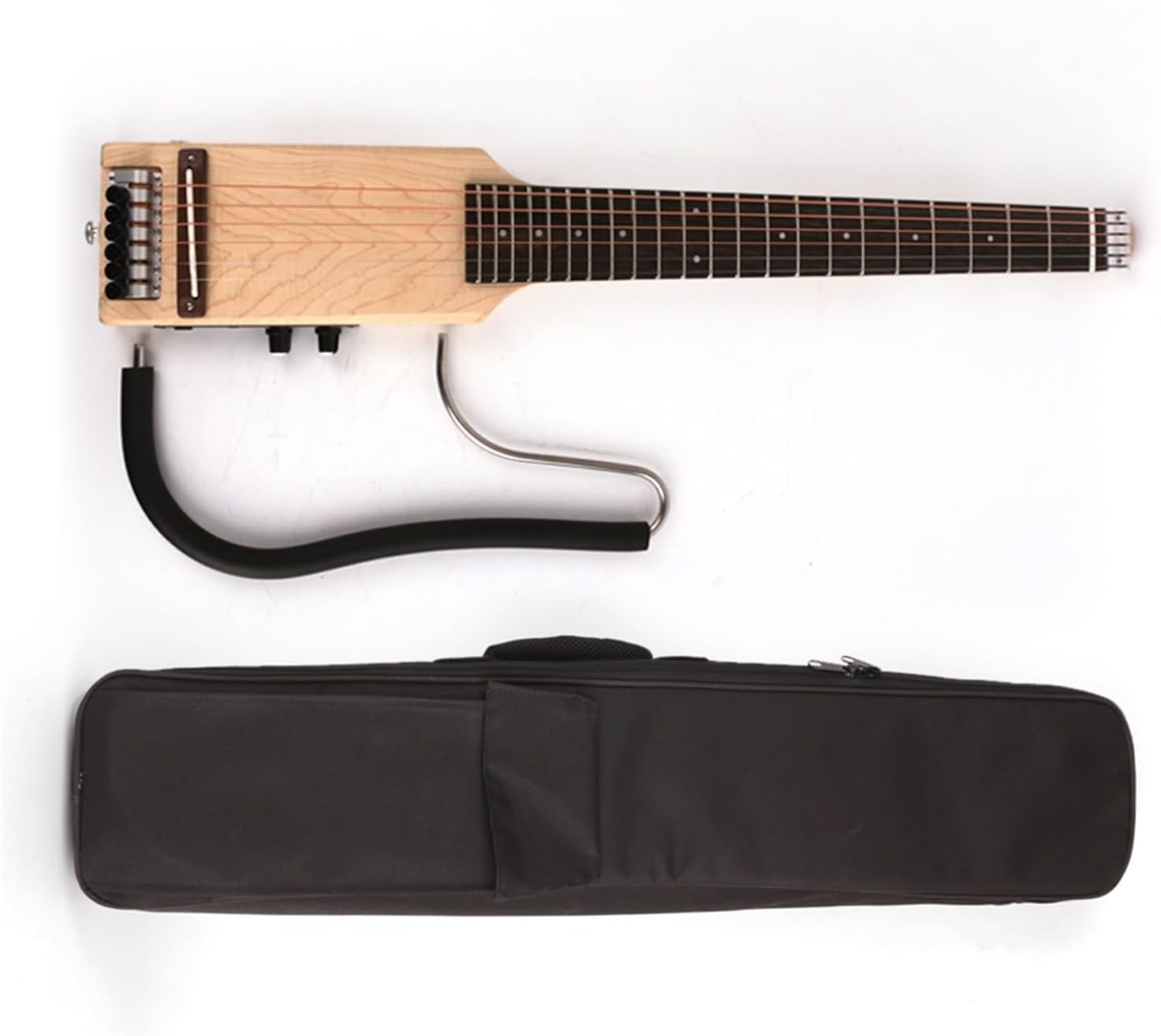 Ultra Short Headless Silent Portable Travel Electric Guitar Maple Body Rosewood Fingerboard Professional Headless Guitar (Color : 01)