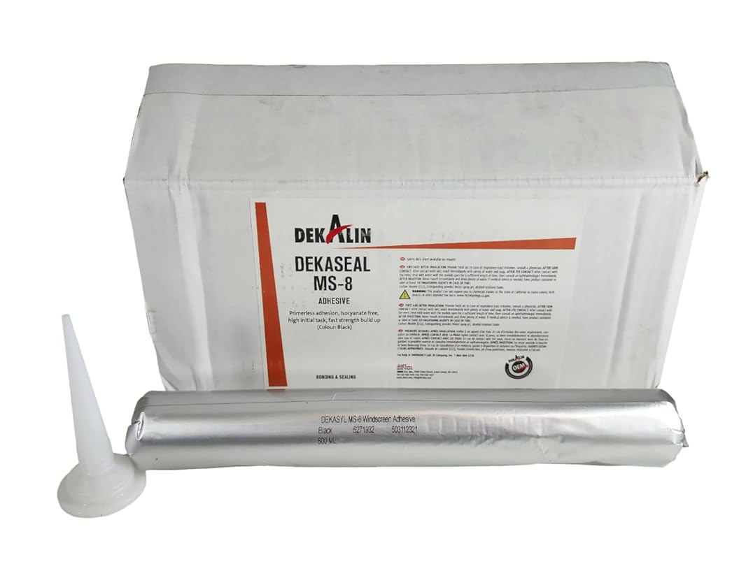 DEKALIN Dekaseal MS-8 600ML Case Auto Glass Primerless Adhesive, 1 Hour Drive Time