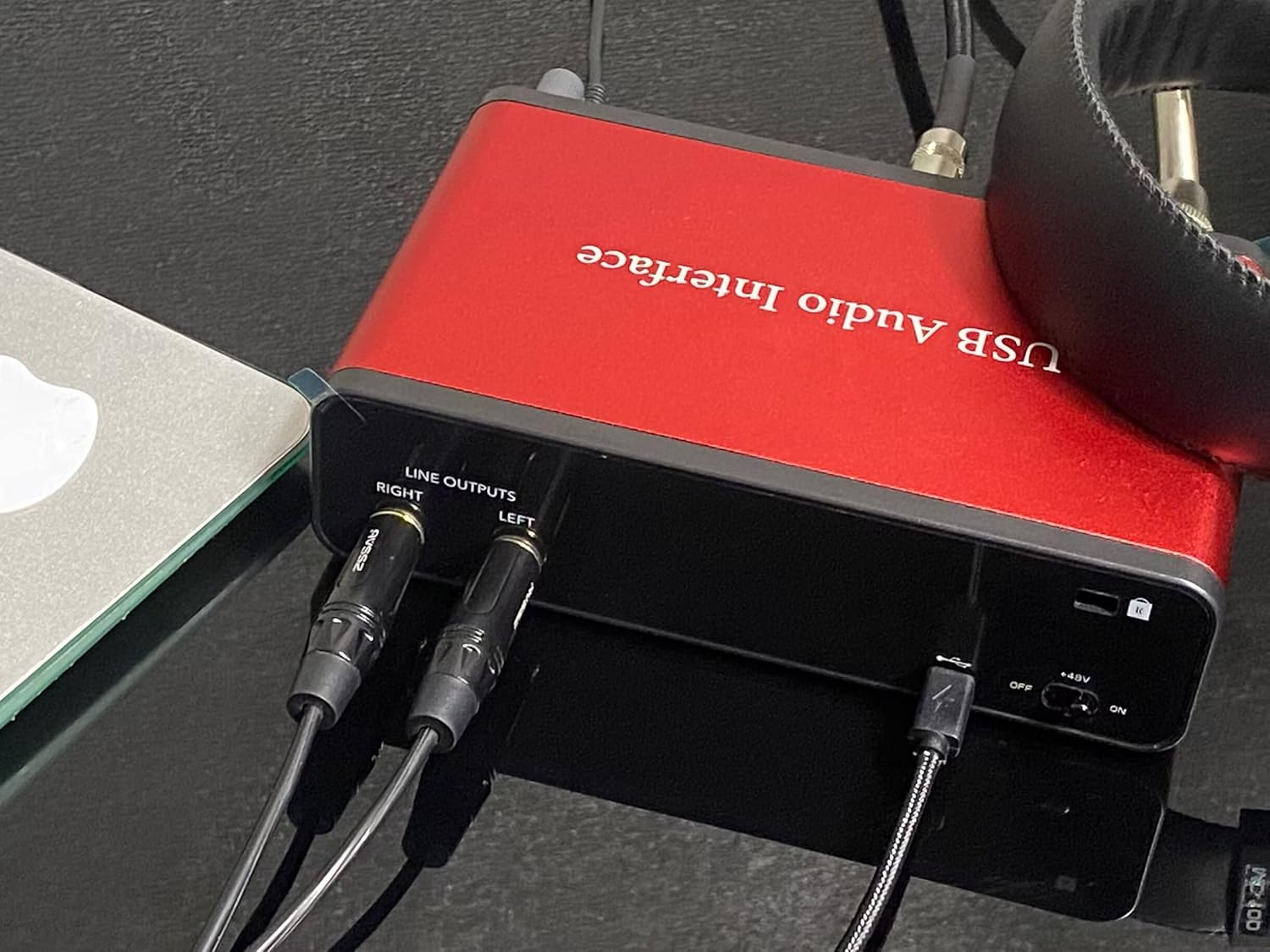 LVY USB-C Audio Interface, 24Bit/192kHz for Recording Podcasting and Streaming, 48V Phantom Power, Plug and Play Ultra-low Latency Noise-Free (No Software Included)