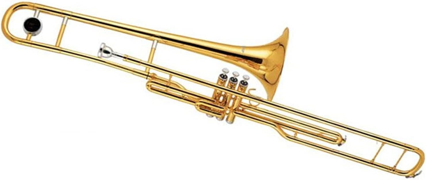 Student Trombone Combination Type Vertical Key Trombone B Flat Lacquered Gold | Nickel-Plated Brass Trombone Kit