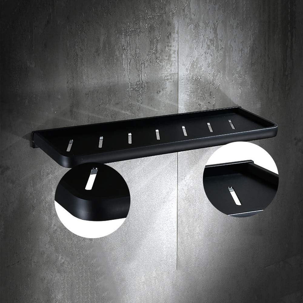 Wall Shelf Nordic Black Bathroom Shelf Wall Mount Space Aluminium Black Bathroom Shelf Square Shower Shelf Corner Storage Holder Shelves Metal Floating Shelves Strong and stutowel Rail Radiator