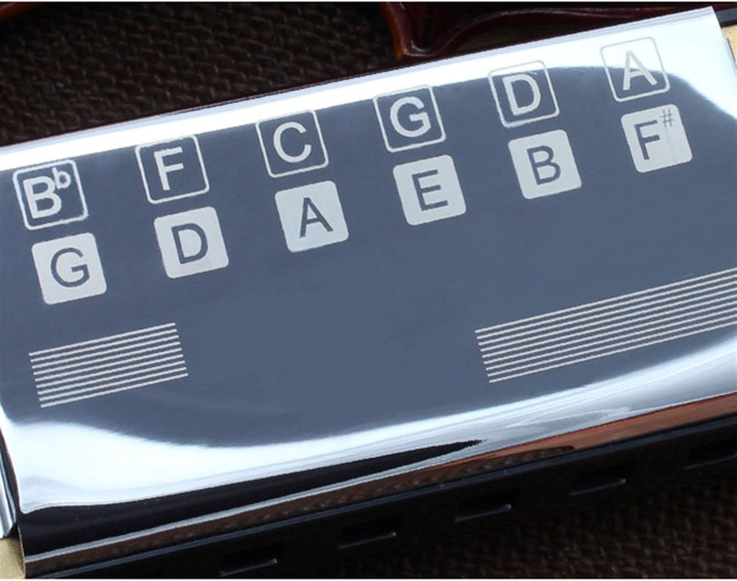 Folk Instruments Bass Harmonica Pocket Ensemble Orchestral Harmonica 12 Holes Harp Mouth Organ Musical Instruments for Beginners (Color : Silver)