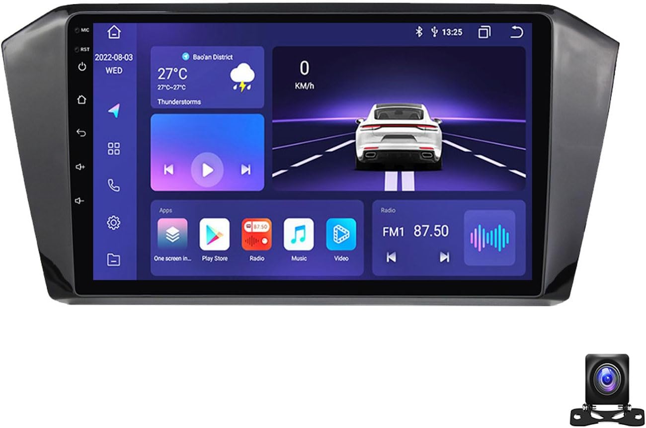 9 Inch Car Stereo Double Din Radio Compatible with VW Passat B8 Magotan 2015~2018 Car Multimedia Navigation Compatible with Carplay Android Auto, Navigation, SWC, Backup Camera,M800S 8G+256G