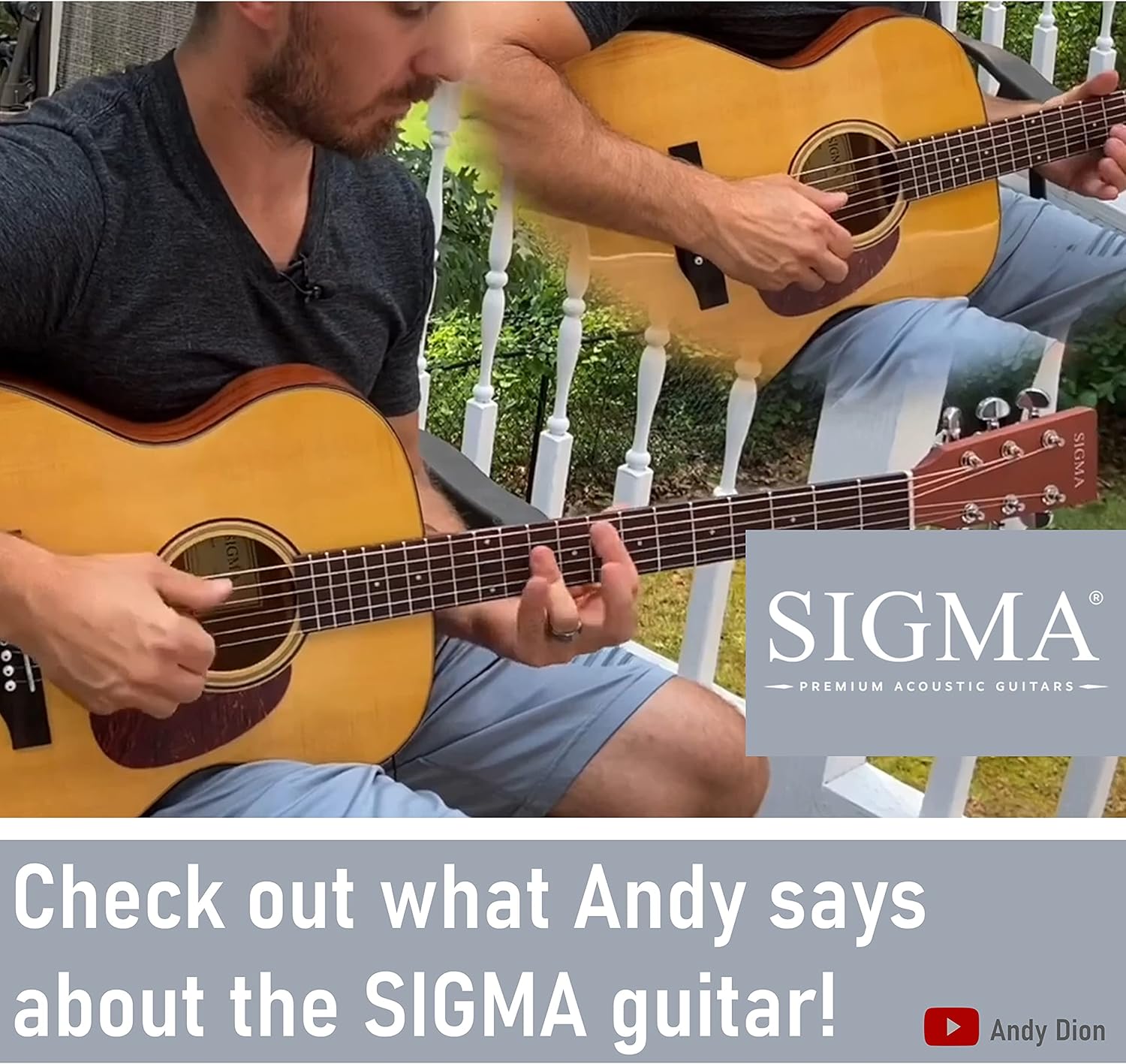 SIGMA 40” Acoustic Guitar, OOO, 4/4 Full-Size, with D'Addario EXP16 Strings, Solid Spruce Top, Vintage Tinted Gloss, Mahogany Back & Sides, Right(10A)