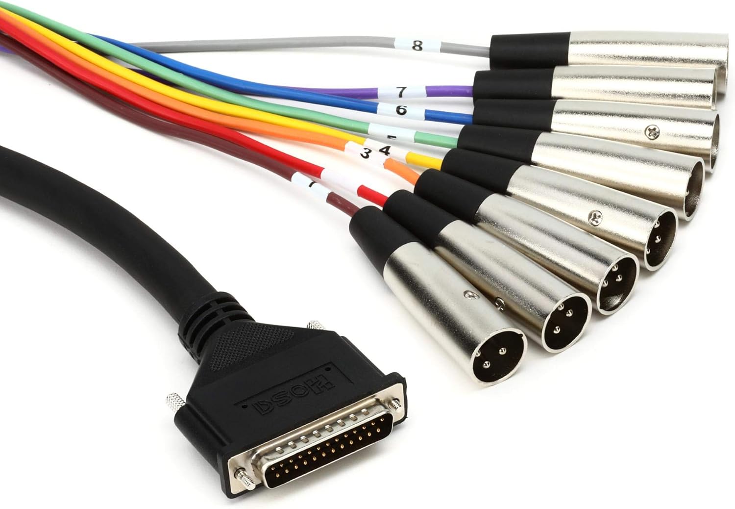 Hosa DTM-804 Balanced Snake, DB25 to XLR3M, 13.1 Feet