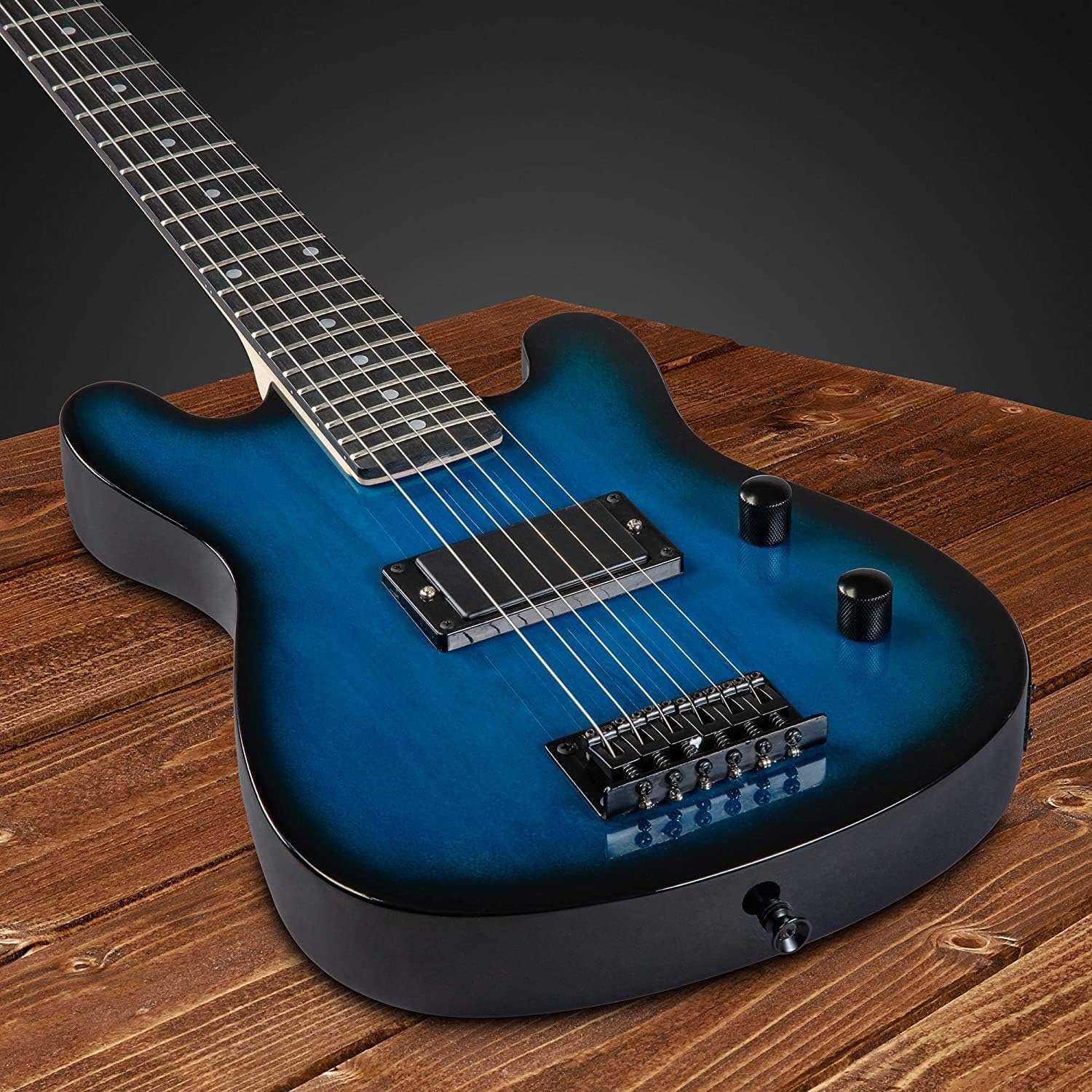 LyxPro Full Size Electric Guitar Blue with 20w Amp Package, Mackie Onyx Artist 2-2 Audio/Midi interface With Pro Tools First/Tracktion Music Production Software Kit With Professional Headphones