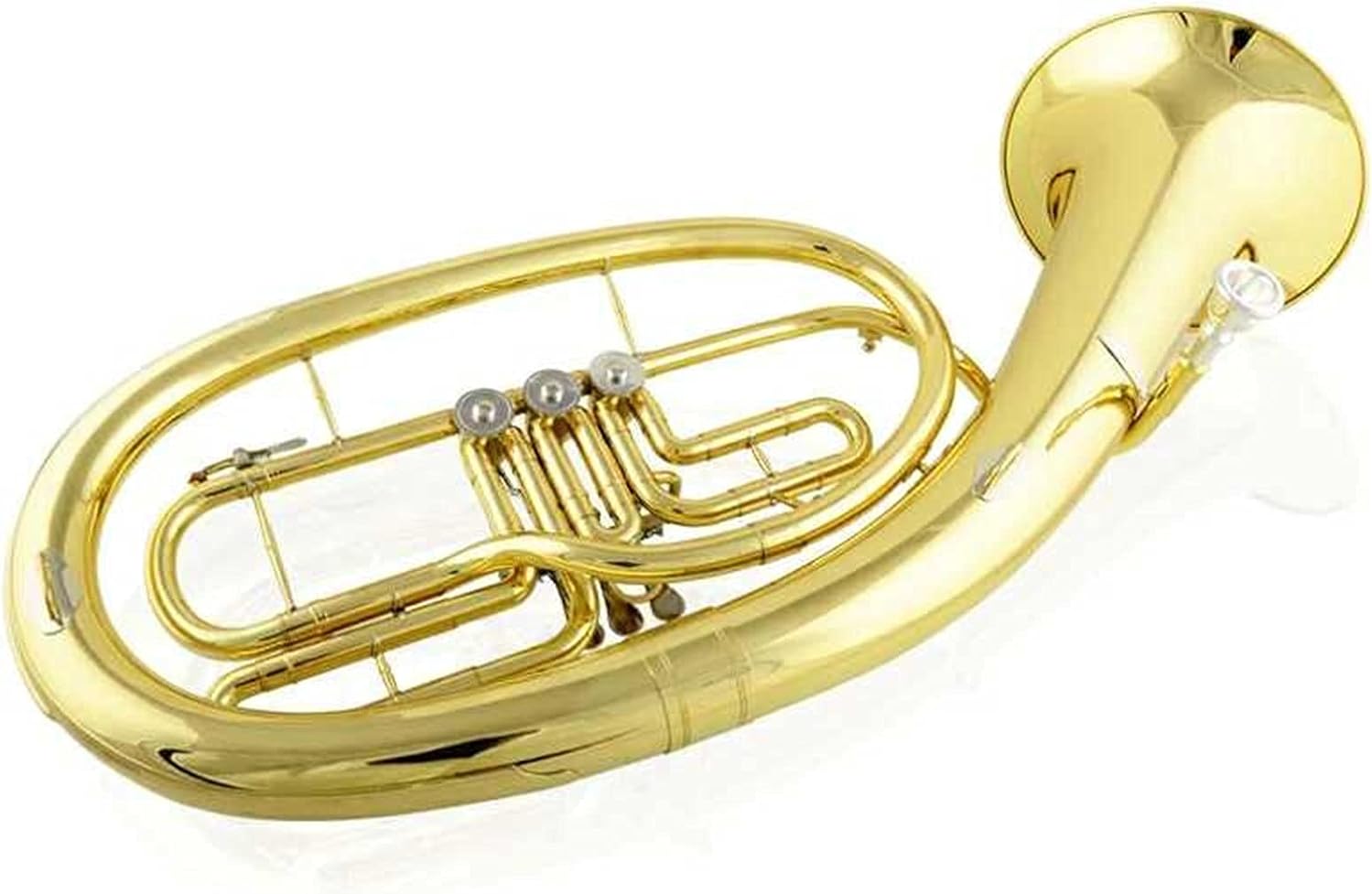 Three Flat Key Tenor Holding Horn, Large Western Musical Instrument Student Euphonium