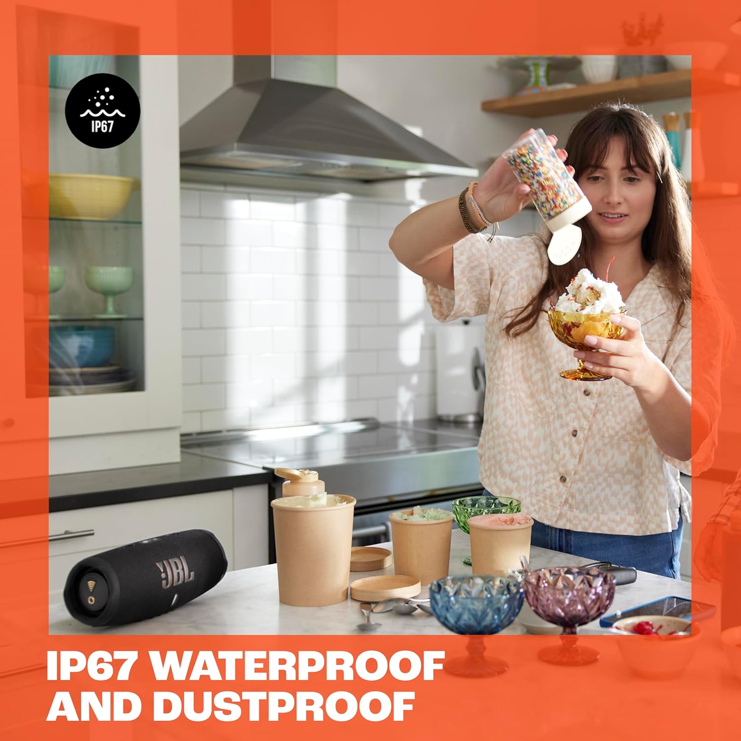 JBL Charge 5 Wi-Fi - Portable Wi-Fi and Bluetooth Speaker - Black