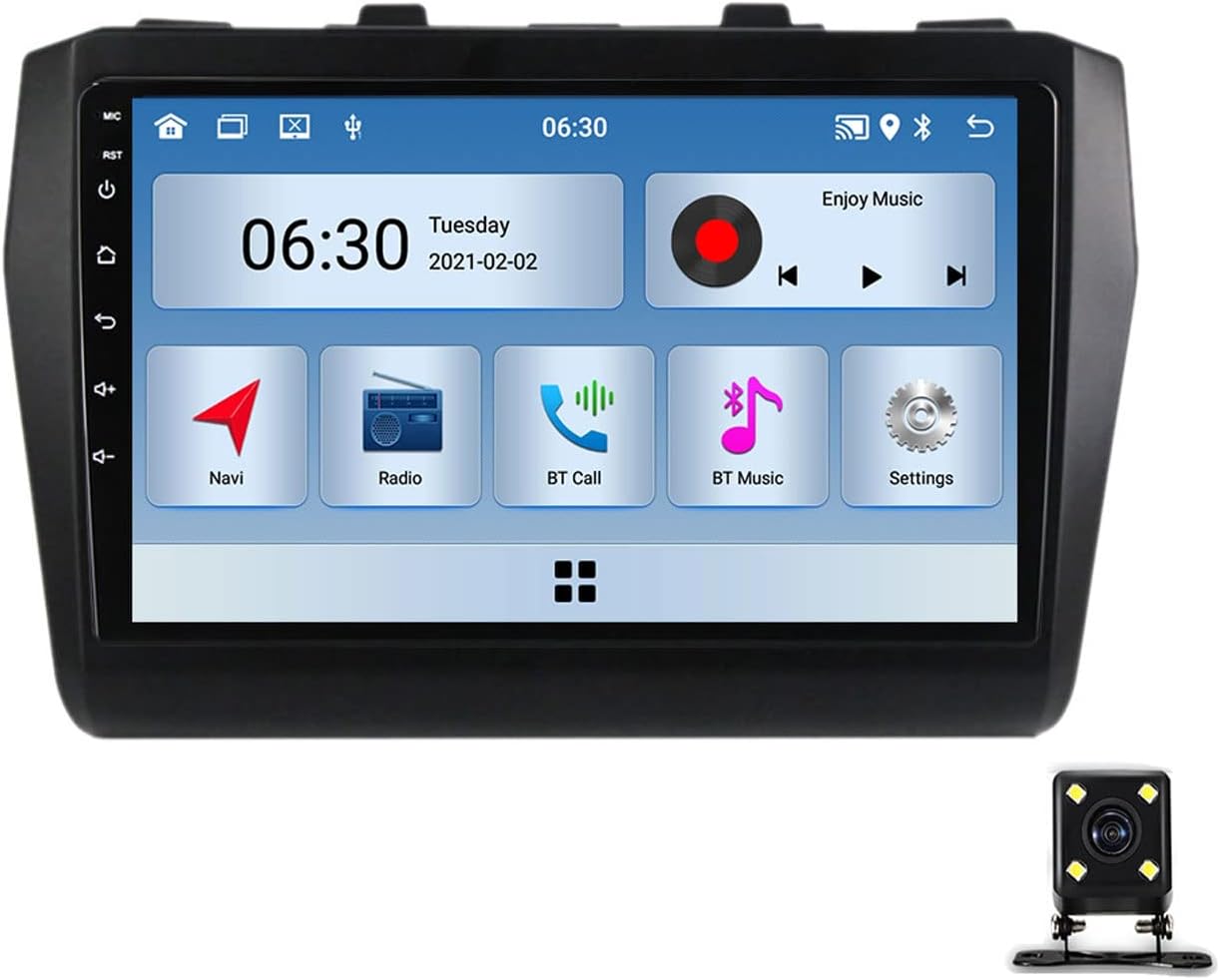 Double DIN Car Multimedia Player, 9 Inch Touchscreen Car Stereo for Suzuki Swift 2016~2020 with Backup Camera, Bluetooth, Steering Wheel Controls, Mirror-Link, FM Car Radio Receiver