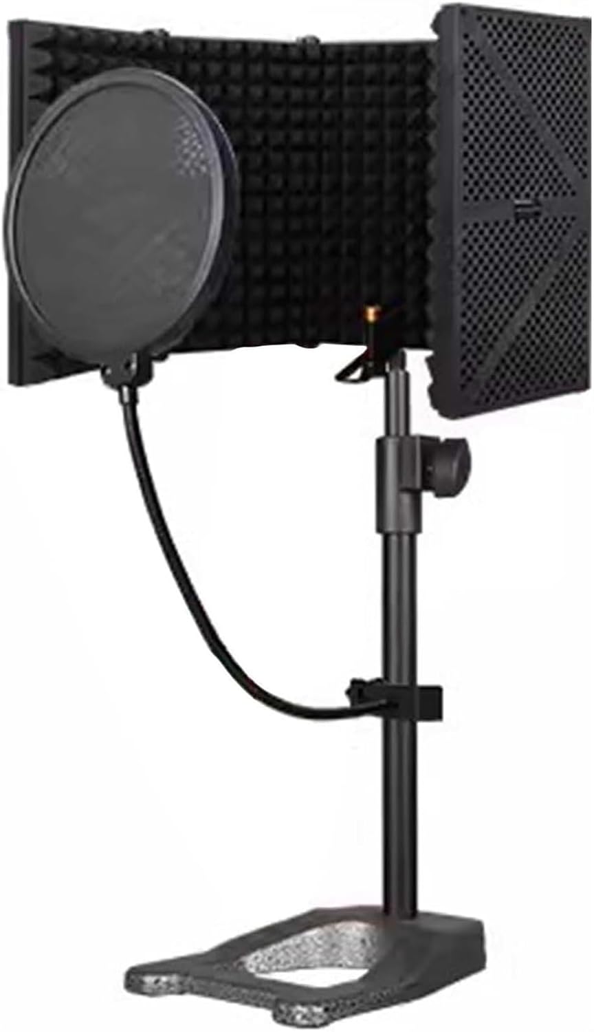 Desktop Soundproof Cover， Vocal Recording Equipment Set for Home Studio Singing, Soundproof Absorbing Box Room(Set a)