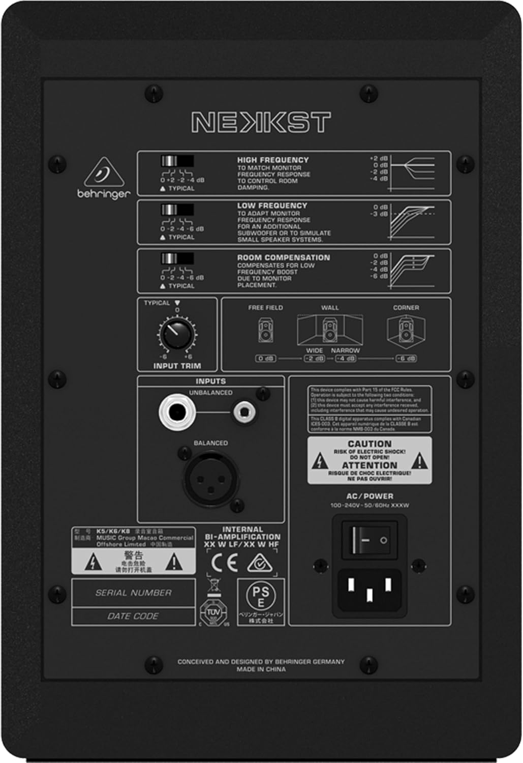 Behringer NEKKST K5 Audiophile Bi-Amped 5