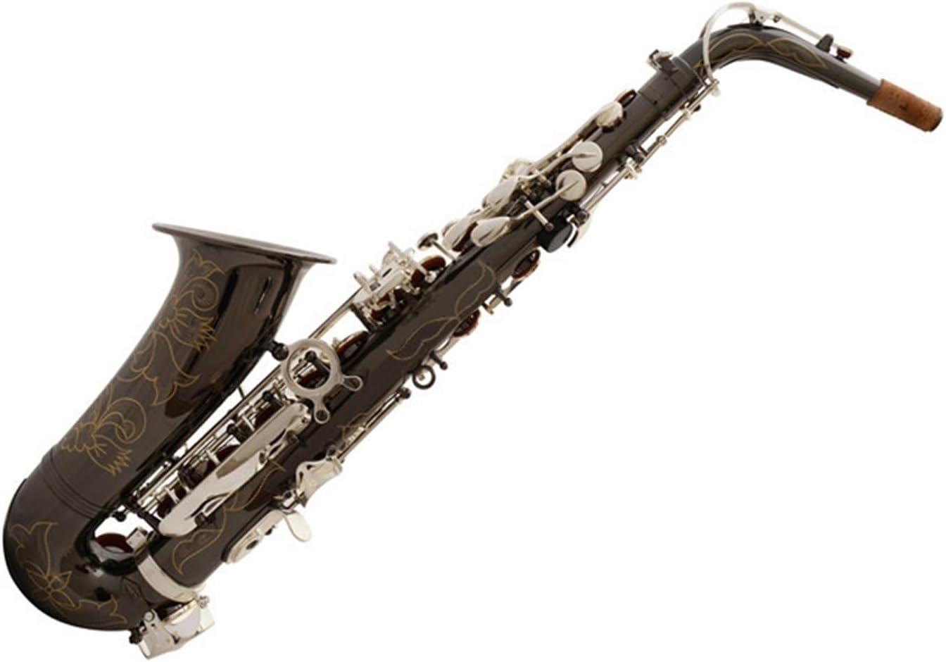 Saxophone for Beginners Professional Beginner Musical Instrument Alto E Flat Black Nickel Nickel Plated Keys Saxophone Woodwind Instrument