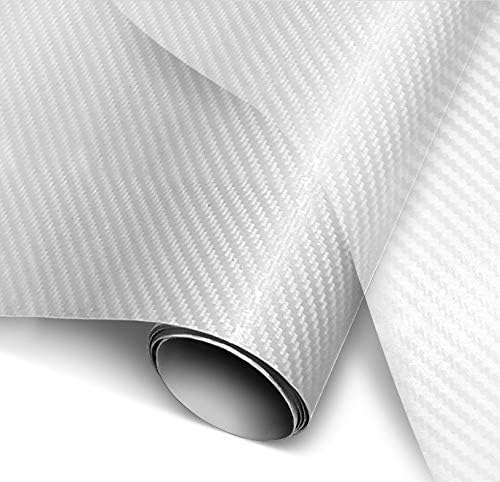 VViViD Clear Transparent Dry Carbon Fibre Vinyl Wrap Twill Weave Adhesive Film DIY Roll (15ft x 5ft)