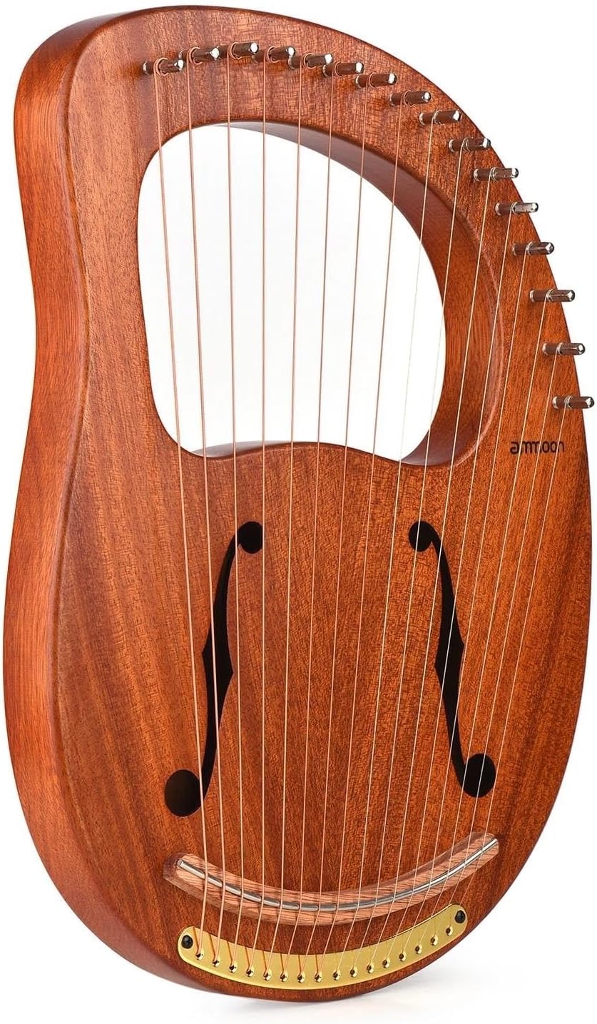 Lyre Harp Set 16-String Wooden Harp Metal Strings Solid Wood String Instrument With Carry Bag Tuning Wrench MusicBook(1)